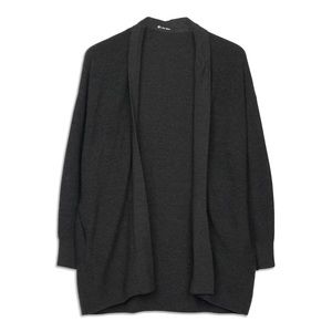 Lululemon Merino Wool Blend Ribbed Long Wrap Cardigan